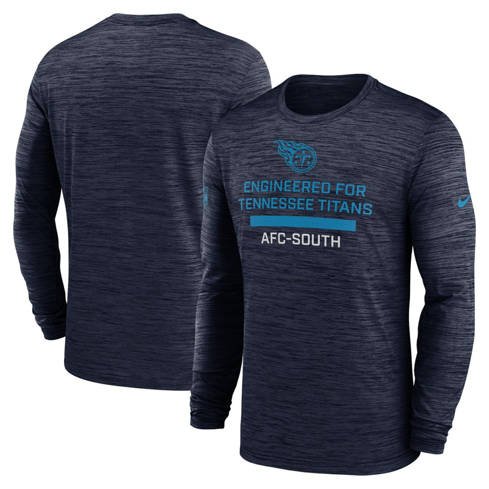 Tennessee Titans Sideline Velocity Performance Long Sleeve T-Shirt - Navy - Nike