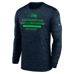 Seattle Seahawks Sideline Velocity Performance Long Sleeve T-Shirt - College Navy - Nike