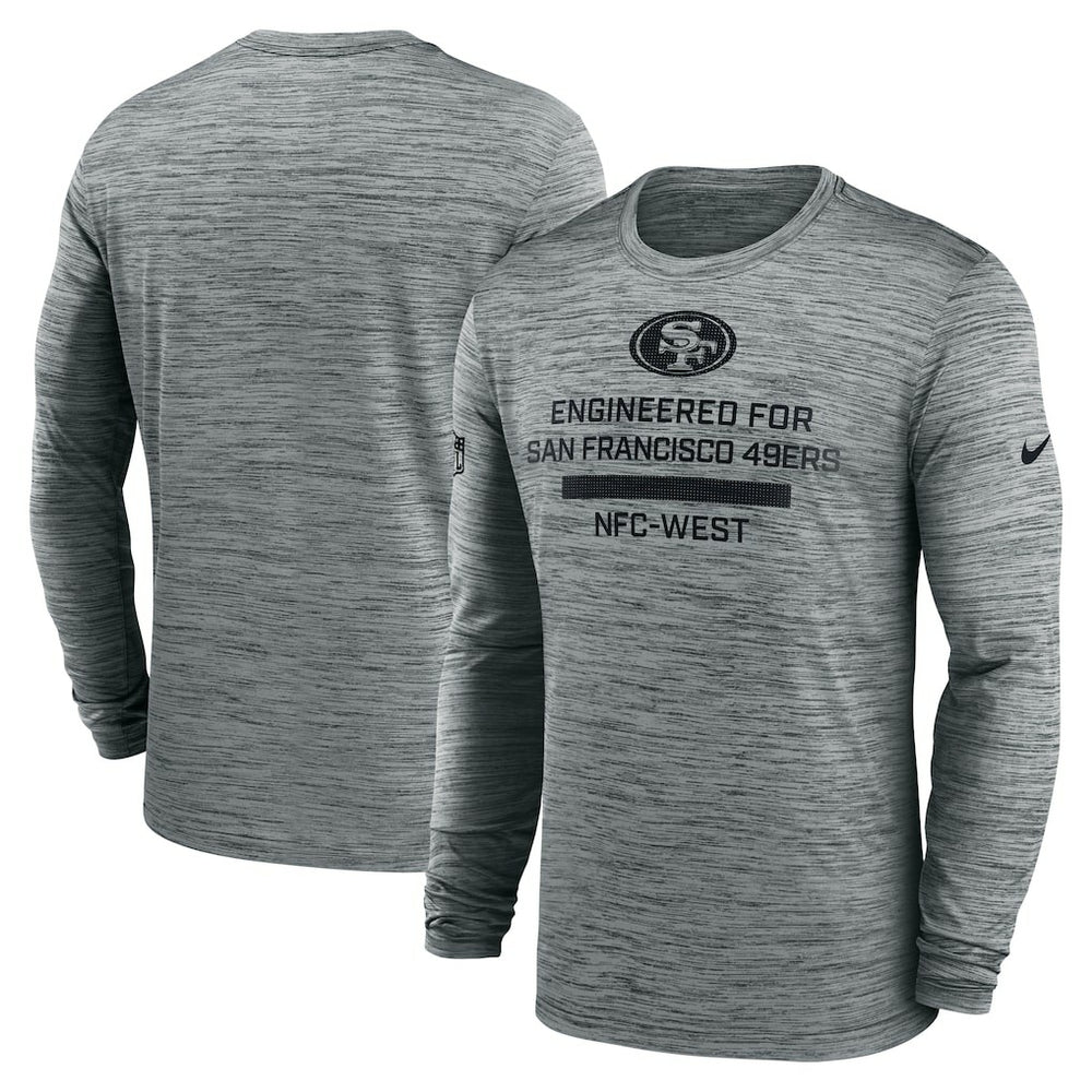 San Francisco 49ers Sideline Velocity Performance Long Sleeve T-Shirt - Gray - Nike