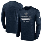 Dallas Cowboys Sideline Velocity Performance Long Sleeve T-Shirt - Navy - Nike