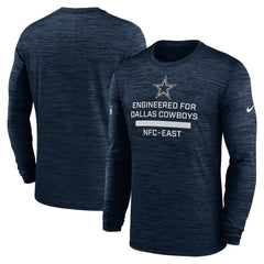 Dallas Cowboys Sideline Velocity Performance Long Sleeve T-Shirt - Navy - Nike