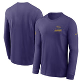 Baltimore Ravens Sideline Dri-FIT Long Sleeve T-Shirt Purple - Nike