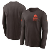 Cleveland Browns Sideline Dri-FIT Long Sleeve T-Shirt Brown - Nike