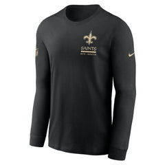 New Orleans Saints Sideline Dri-FIT Long Sleeve T-Shirt Black - Nike
