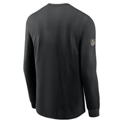 New Orleans Saints Sideline Dri-FIT Long Sleeve T-Shirt Black - Nike
