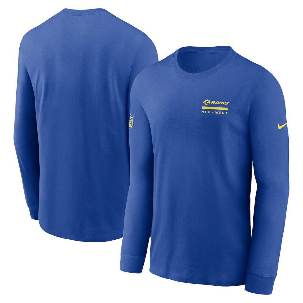 Los Angeles Rams Sideline Dri-FIT Long Sleeve T-Shirt Royal - Nike