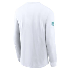 Miami Dolphins Sideline Dri-FIT Long Sleeve T-Shirt White - Nike