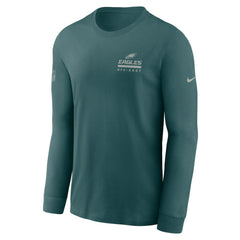 Philadelphia Eagles Sideline Dri-FIT Long Sleeve T-Shirt Midnight Green - Nike