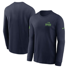Seattle Seahawks Sideline Dri-FIT Long Sleeve T-Shirt College Navy - Nike