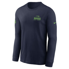 Seattle Seahawks Sideline Dri-FIT Long Sleeve T-Shirt College Navy - Nike