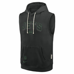 New York Jets Sideline Standard Issue Dri-FIT Sleeveless Hoodie Black - Nike