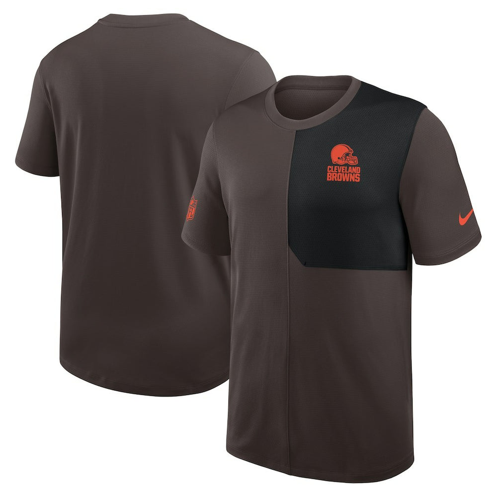 Cleveland Browns Sideline UV Dri-Fit Coach Shirt Brown - Nike