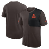 Cleveland Browns Sideline UV Dri-Fit Coach Shirt Brown - Nike
