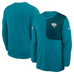 Jacksonville Jaguars Sideline Coach UV Dri-FIT Long Sleeve Shirt Teal - Nike