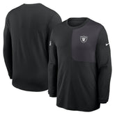 Las Vegas Raiders Sideline Coach UV Dri-FIT Long Sleeve Shirt Black - Nike
