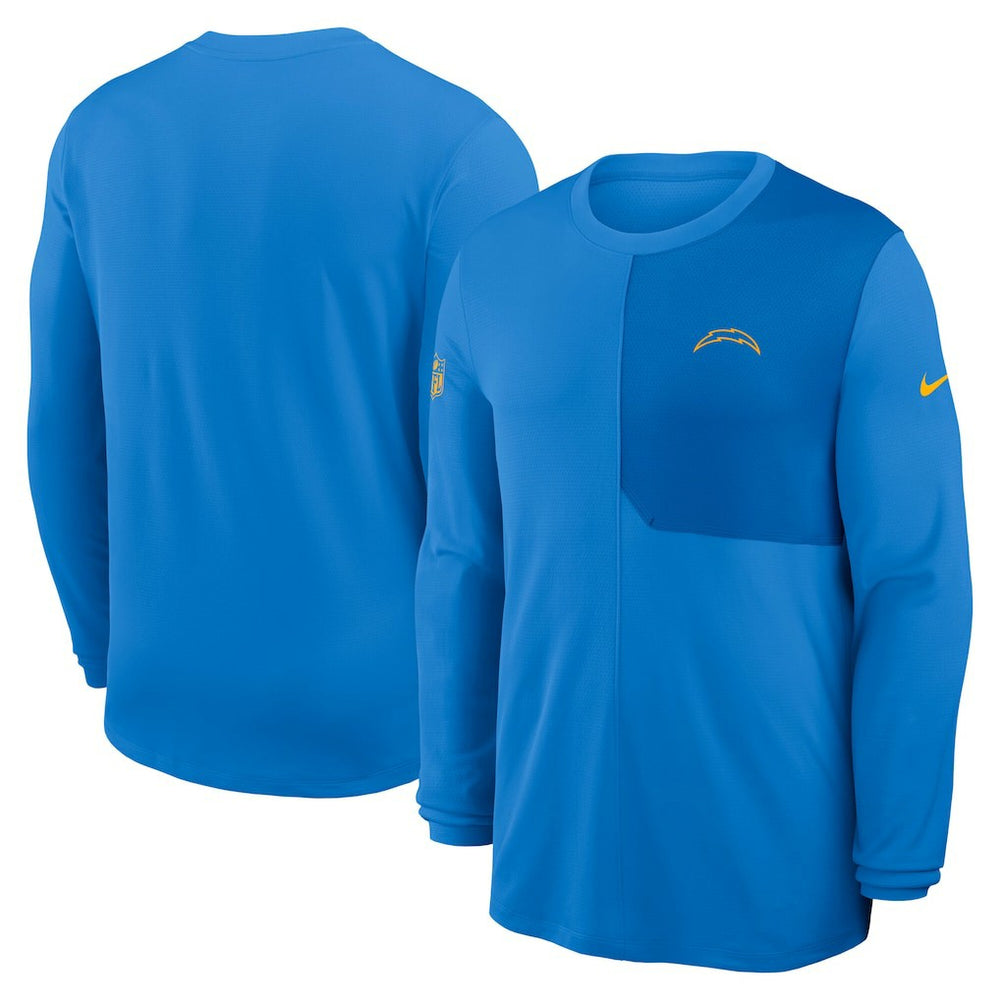 Los Angeles Chargers Sideline Coach UV Dri-FIT Long Sleeve Shirt Powder Blue - Nike