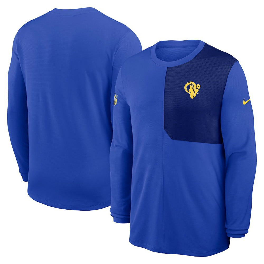 Los Angeles Rams Sideline Coach UV Dri-FIT Long Sleeve Shirt Royal - Nike