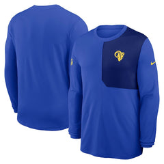 Los Angeles Rams Sideline Coach UV Dri-FIT Long Sleeve Shirt Royal - Nike