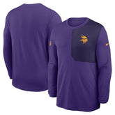 Minnesota Vikings Sideline Coach UV Dri-FIT Long Sleeve Shirt Purple - Nike