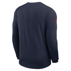 New England Patriots Sideline Coach UV Dri-FIT Long Sleeve Shirt Navy - Nike