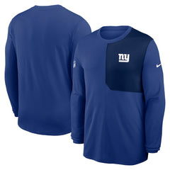 New York Giants Sideline Coach UV Dri-FIT Long Sleeve Shirt Royal - Nike