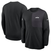 New York Jets Sideline Coach UV Dri-FIT Long Sleeve Shirt Black - Nike