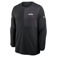 New York Jets Sideline Coach UV Dri-FIT Long Sleeve Shirt Black - Nike
