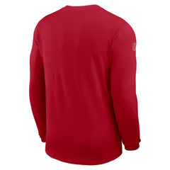 San Francisco 49ers Sideline Coach UV Dri-FIT Long Sleeve Shirt Scarlet - Nike