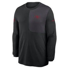 San Francisco 49ers Sideline Coach UV Dri-FIT Long Sleeve Shirt Black - Nike