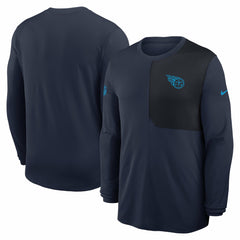 Tennessee Titans Sideline Coach UV Dri-FIT Long Sleeve Shirt Navy - Nike
