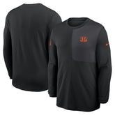 Cincinnati Bengals Sideline Coach UV Dri-FIT Long Sleeve Shirt Black - Nike