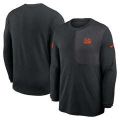 Cincinnati Bengals Sideline Coach UV Dri-FIT Long Sleeve Shirt Black - Nike