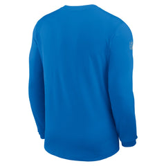 Detroit Lions Sideline Coach UV Dri-FIT Long Sleeve Shirt Blue - Nike
