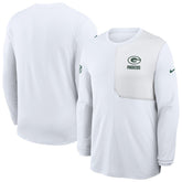 Green Bay Packers Sideline Coach UV Dri-FIT Long Sleeve Shirt White - Nike