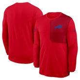 Buffalo Bills Sideline Coach UV Dri-FIT Long Sleeve Shirt Red - Nike