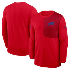 Buffalo Bills Sideline Coach UV Dri-FIT Long Sleeve Shirt Red - Nike