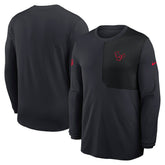 Houston Texans Sideline Coach UV Dri-FIT Long Sleeve Shirt Navy - Nike