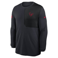 Houston Texans Sideline Coach UV Dri-FIT Long Sleeve Shirt Navy - Nike