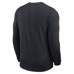 Houston Texans Sideline Coach UV Dri-FIT Long Sleeve Shirt Navy - Nike