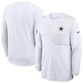 Dallas Cowboys Sideline Coach UV Dri-FIT Long Sleeve Shirt White - Nike