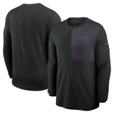 Carolina Panthers Sideline Coach UV Dri-FIT Long Sleeve Shirt Black - Nike