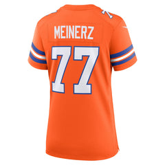 Quinn Meinerz Denver Broncos Women's Mile High Collection 1977 Throwback Player Game Jersey Orange - Nike
