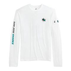 San Jose Sharks - johnnie-O Adam Long Sleeve T-Shirt White