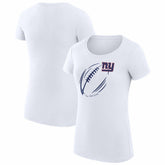 New York Giants G-III 4Her by Carl Banks Women's Super-Slim Fit Lightweight Subtle Football T-Shirt White - NFL