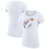 Washington Commanders G-III 4Her by Carl Banks Women's Super-Slim Fit Lightweight Subtle Football T-Shirt White - NFL