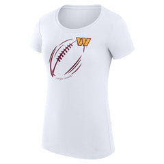 Washington Commanders G-III 4Her by Carl Banks Women's Super-Slim Fit Lightweight Subtle Football T-Shirt White - NFL