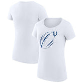 Indianapolis Colts G-III 4Her by Carl Banks Women's Super-Slim Fit Lightweight Subtle Football T-Shirt White - NFL