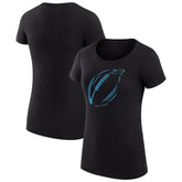Carolina Panthers G-III 4Her by Carl Banks Women's Super-Slim Fit Lightweight Subtle Football T-Shirt Black - NFL