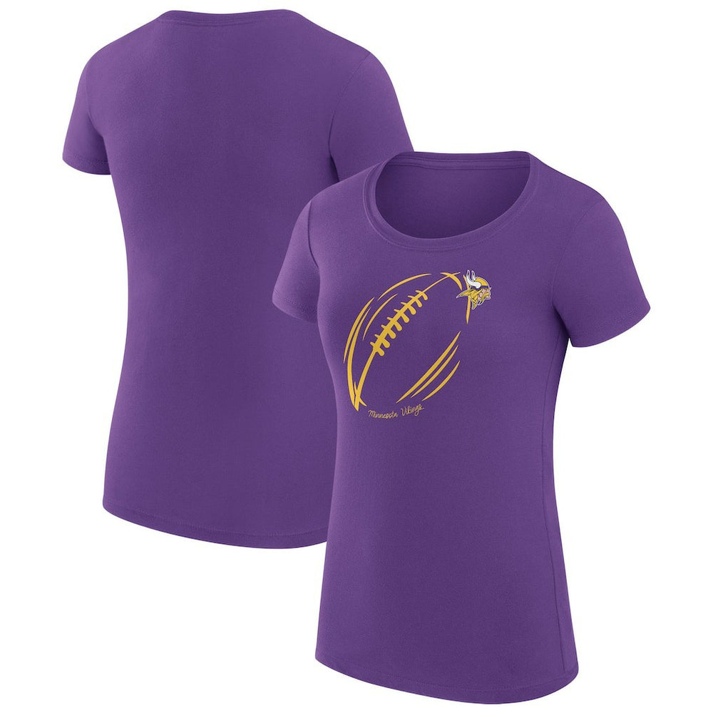 Minnesota Vikings G-III 4Her by Carl Banks Women's Super-Slim Fit Lightweight Subtle Football T-Shirt Purple - NFL