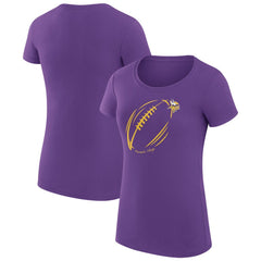 Minnesota Vikings G-III 4Her by Carl Banks Women's Super-Slim Fit Lightweight Subtle Football T-Shirt Purple - NFL